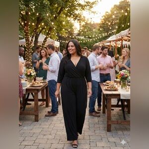 Tiana B. Classic Black Jumpsuit